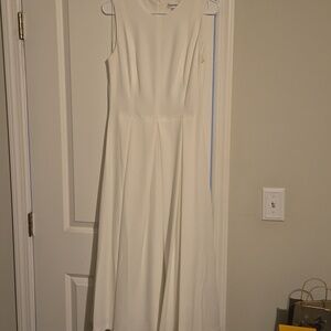 Calvin Klein Ivory Sleeveless Maxi Dress